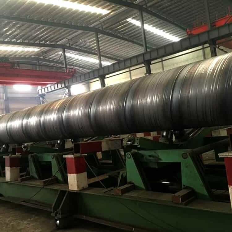 Karbon Polad Spiral Boru 10 Carbon Steel Spiral Pipe Production5
