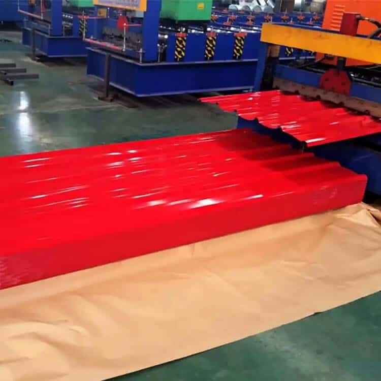 컬러 코팅 골판지 17 Color Coated Corrugated Sheet Production7