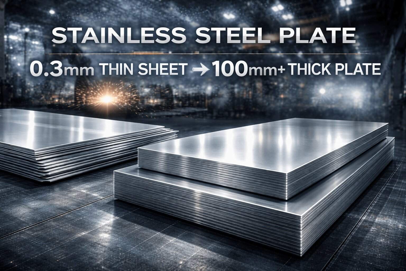 A stack of stainless steel plates of various thicknesses