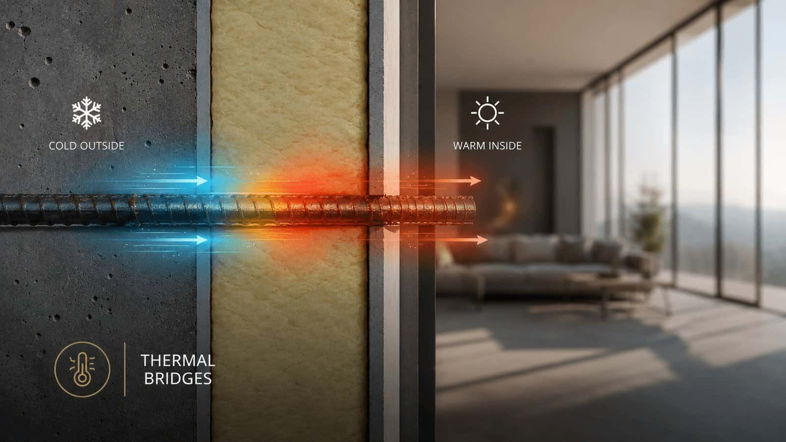 Rebar Causing a Thermal Bridge Downsides of Rebar